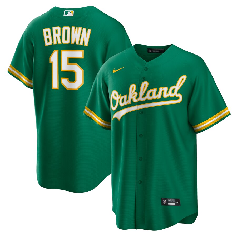 Men's Oakland Athletics Seth Brown Nike Kelly Green Alternate Replica Jersey - Ujersey