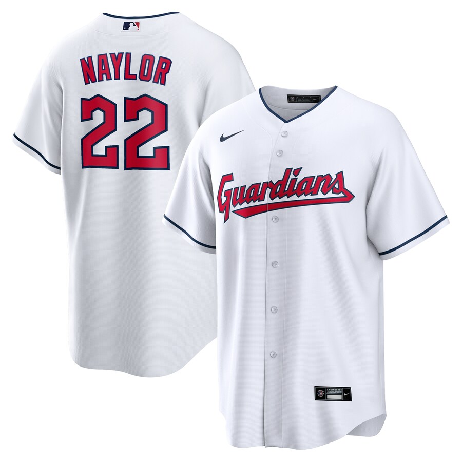 Men's Cleveland Guardians Josh Naylor Nike White Home Replica Jersey - Ujersey
