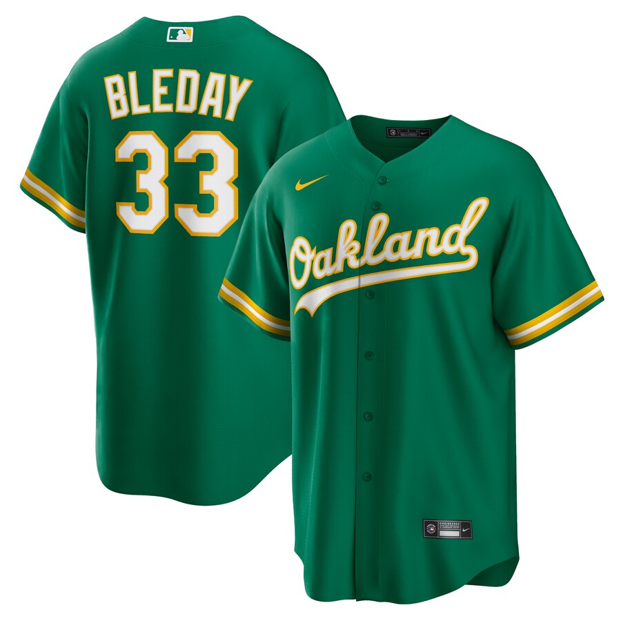 Men's Oakland Athletics JJ Bleday Nike Kelly Green Alternate Replica Jersey - Ujersey