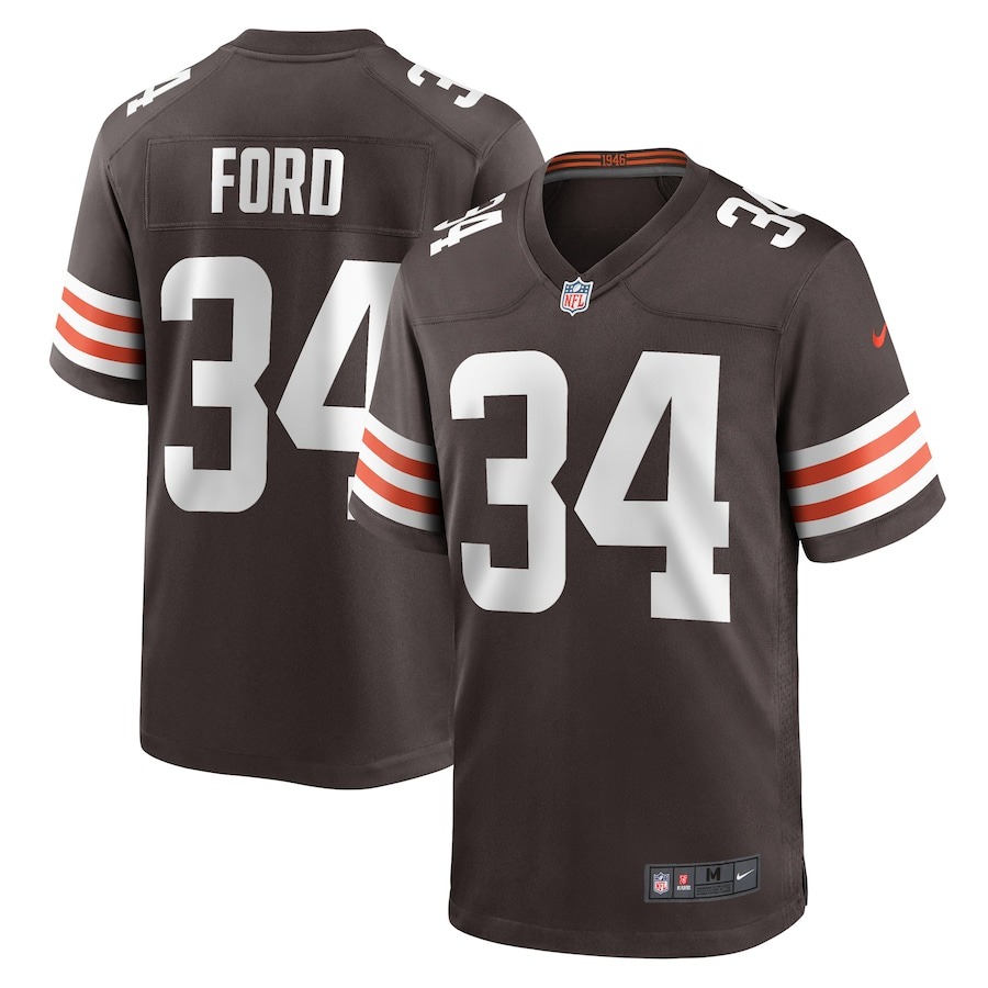 Men's Cleveland Browns Jerome Ford Nike Brown Game Player Jersey - Ujersey