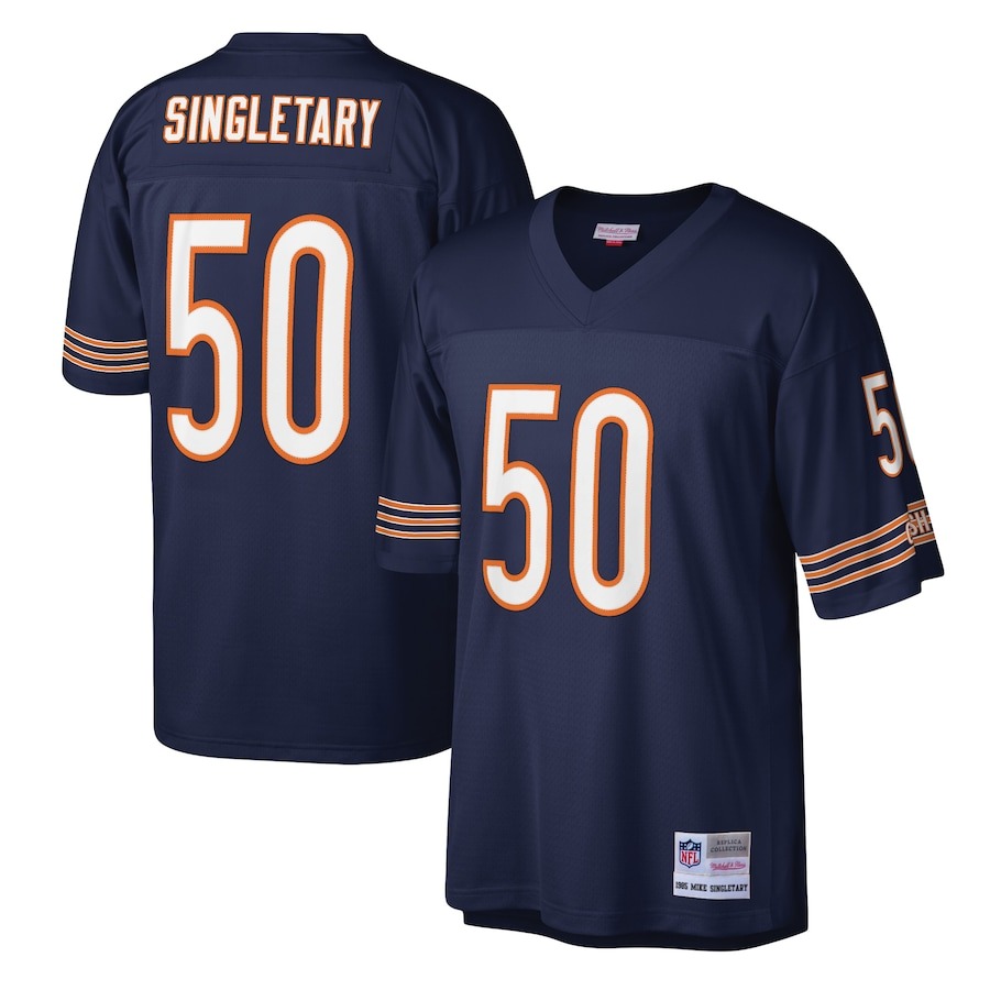 Men's Chicago Bears Mike Singletary Mitchell & Ness Navy Legacy Replica Jersey - Ujersey