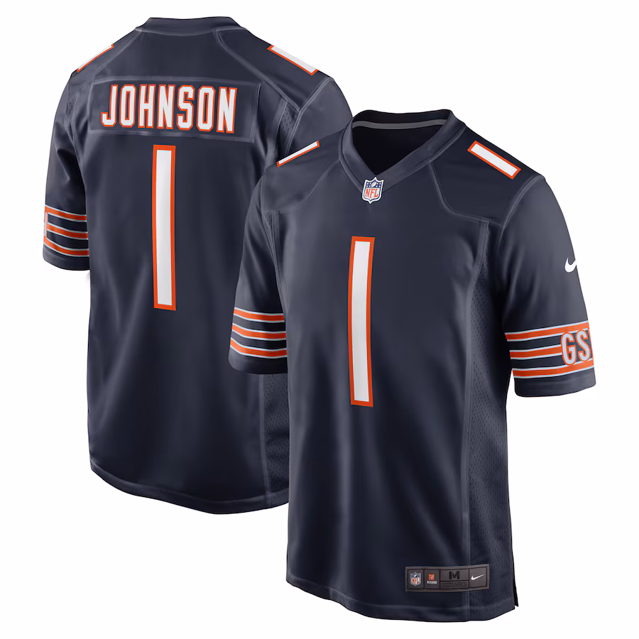 Men's Chicago Bears Jaylon Johnson Nike Navy Game Jersey - Ujersey