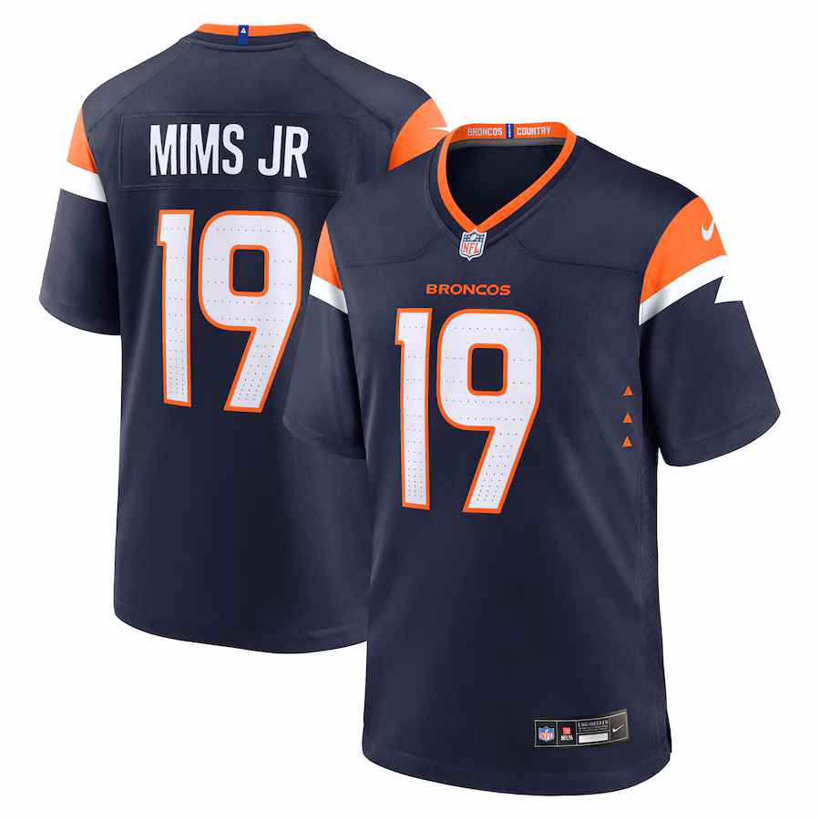 Men's Denver Broncos Marvin Mims Jr Nike Navy Alternate Game Jersey - Ujersey