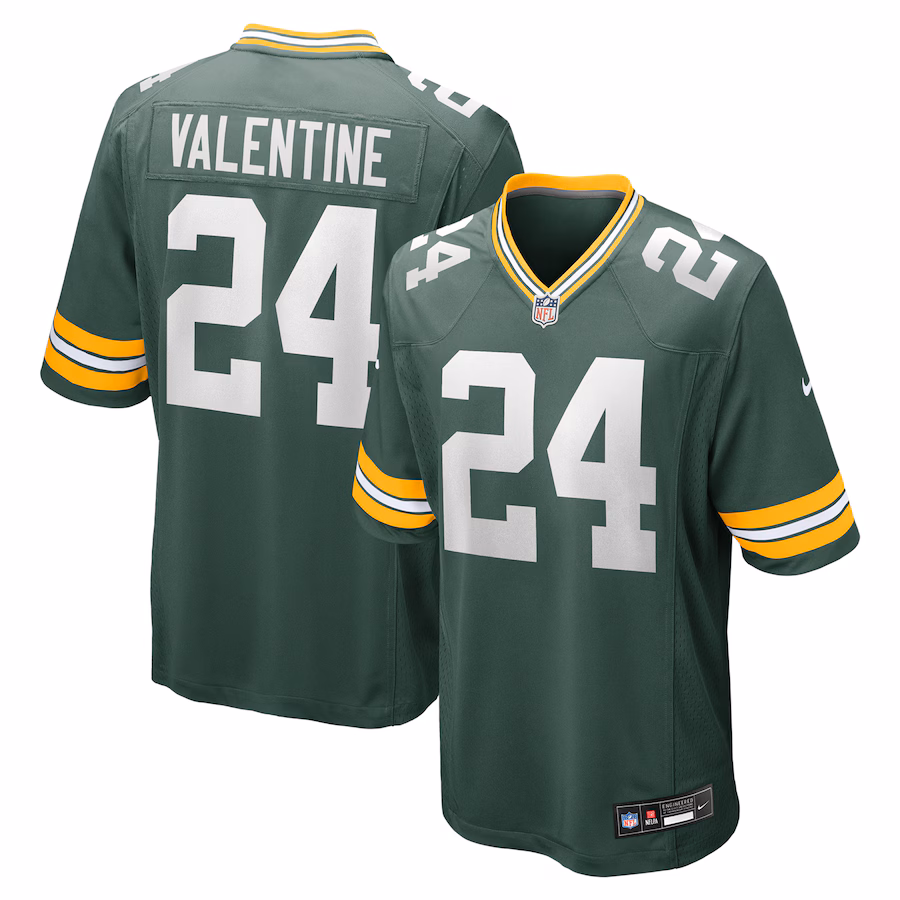 Men's Green Bay Packers Carrington Valentine Nike Green Game Jersey - Ujersey
