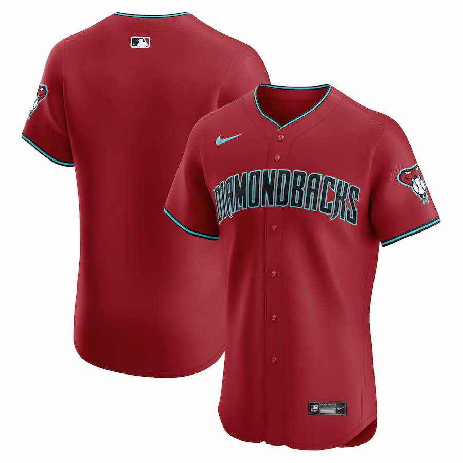 Men's Arizona Diamondbacks  Nike Red Vapor Premier Elite Patch Jersey - Ujersey