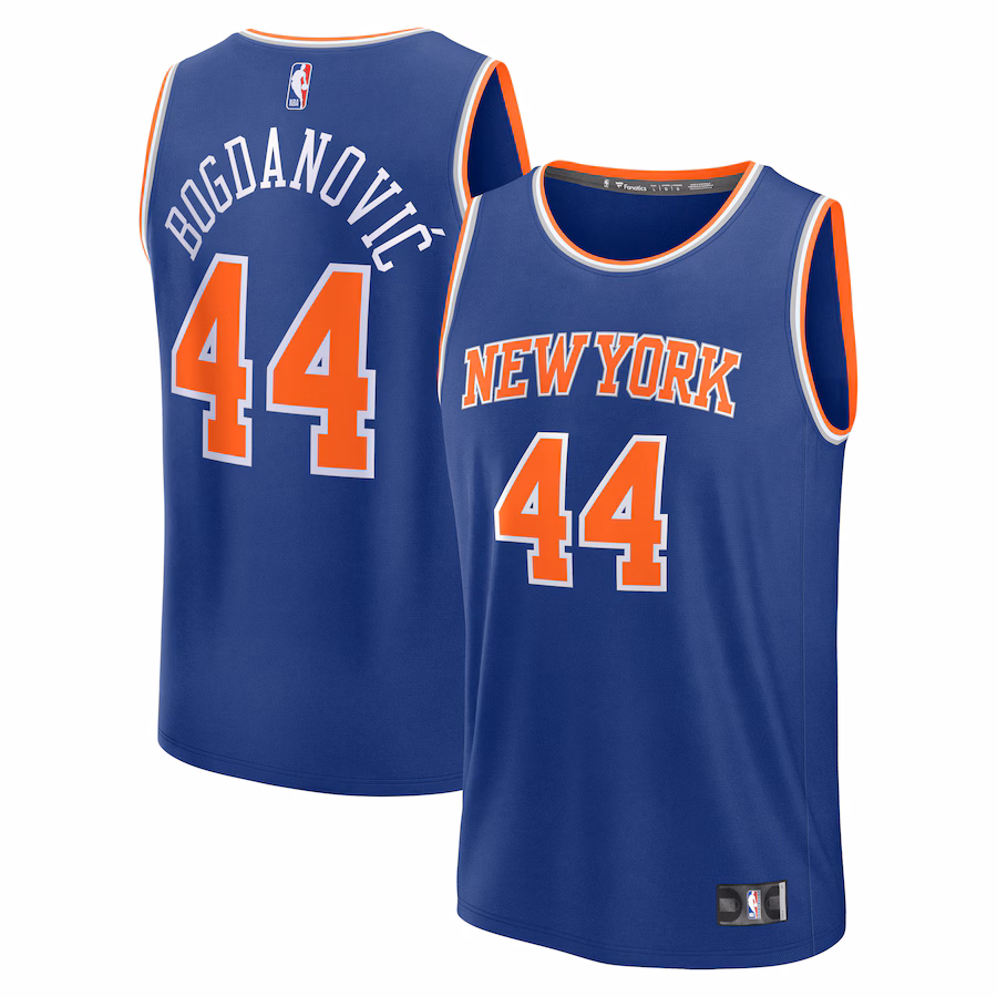 Men's New York Knicks Bojan Bogdanovic Fanatics Royal Fast Break Player Jersey - Icon Edition - Ujersey