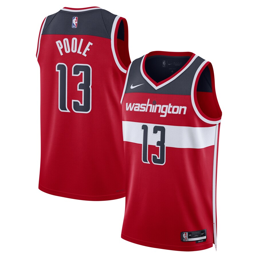 Unisex Washington Wizards Jordan Poole Nike Red Swingman Jersey - Icon Edition - Ujersey