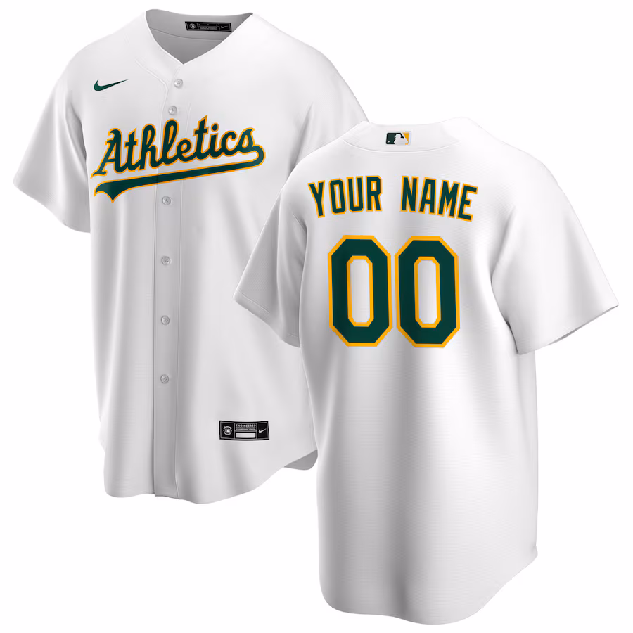 Youth Athletics Nike White Home Replica Custom Jersey - Ujersey