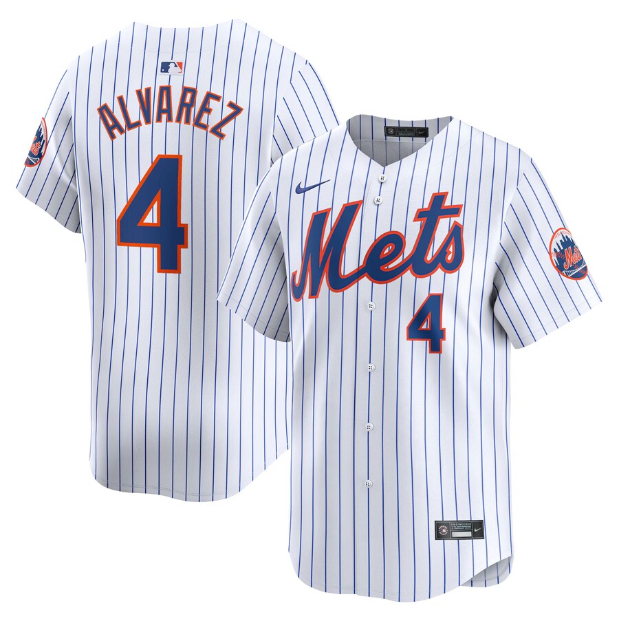 Youth New York Mets Francisco Alvarez Nike White Home Limited Player Jersey - Ujersey