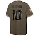 Men's Los Angeles Chargers #10 Justin Herbert 2022 Olive Salute To Service Limited Stitched Jersey - Ujersey