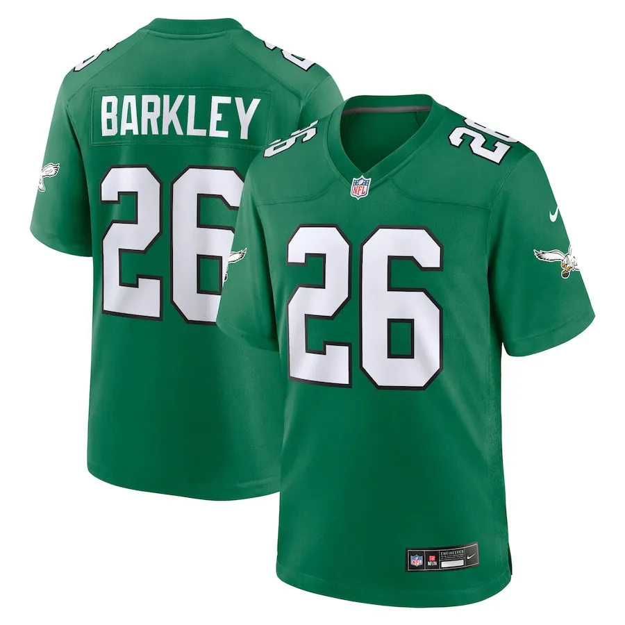 Men's Philadelphia Eagles Saquon Barkley Nike  Kelly Green Alternate Game Jersey - Ujersey