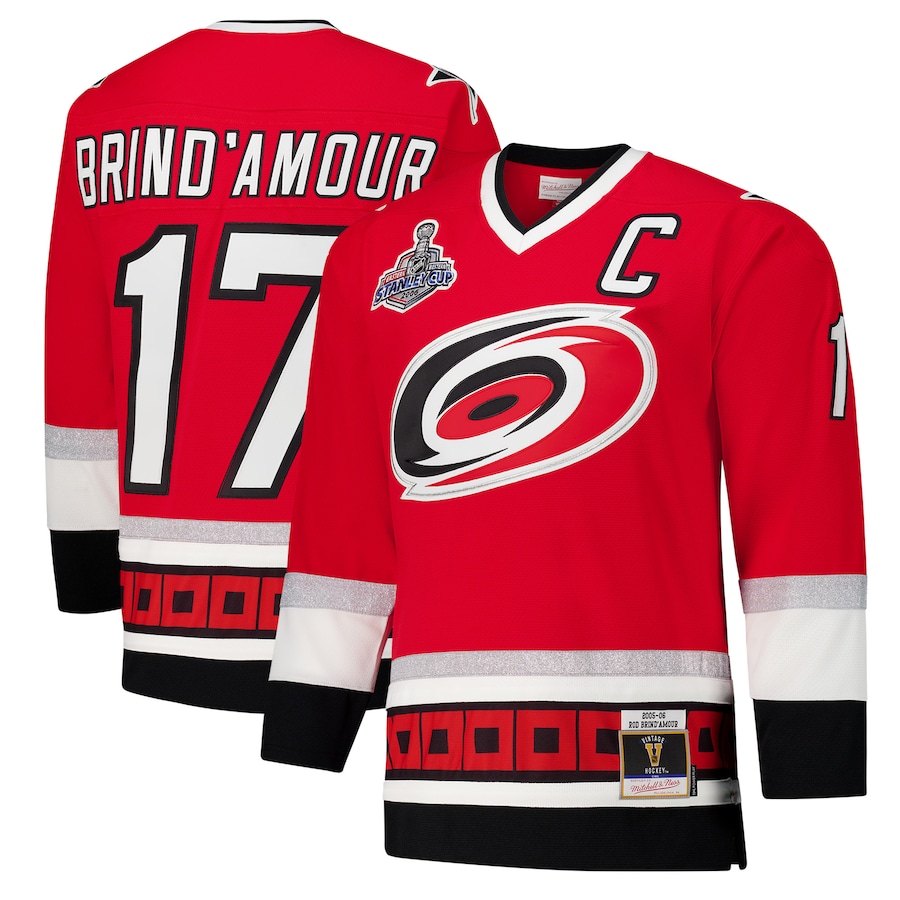 Men's Carolina Hurricanes Rod Brind'Amour Red 2005-06 Power Play Jersey - Ujersey