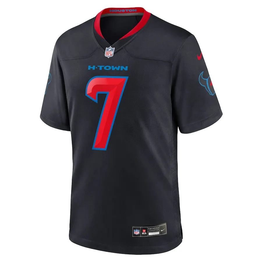 Men's Houston Texans C.J. Stroud Nike Navy 2nd Alternate Game Jersey - Ujersey