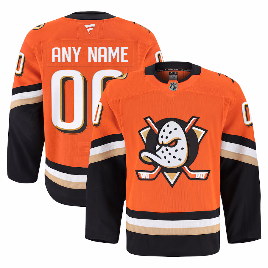 Men's Anaheim Ducks Fanatics Orange Home Authentic Pro Custom Jersey - Ujersey