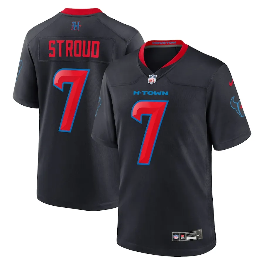 Men's Houston Texans C.J. Stroud Nike Navy 2nd Alternate Game Jersey - Ujersey