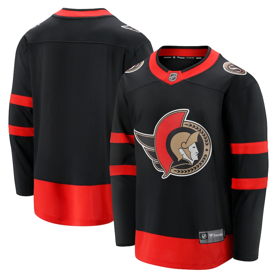 Men's Ottawa Senators Fanatics Black Home Breakaway Jersey - Ujersey