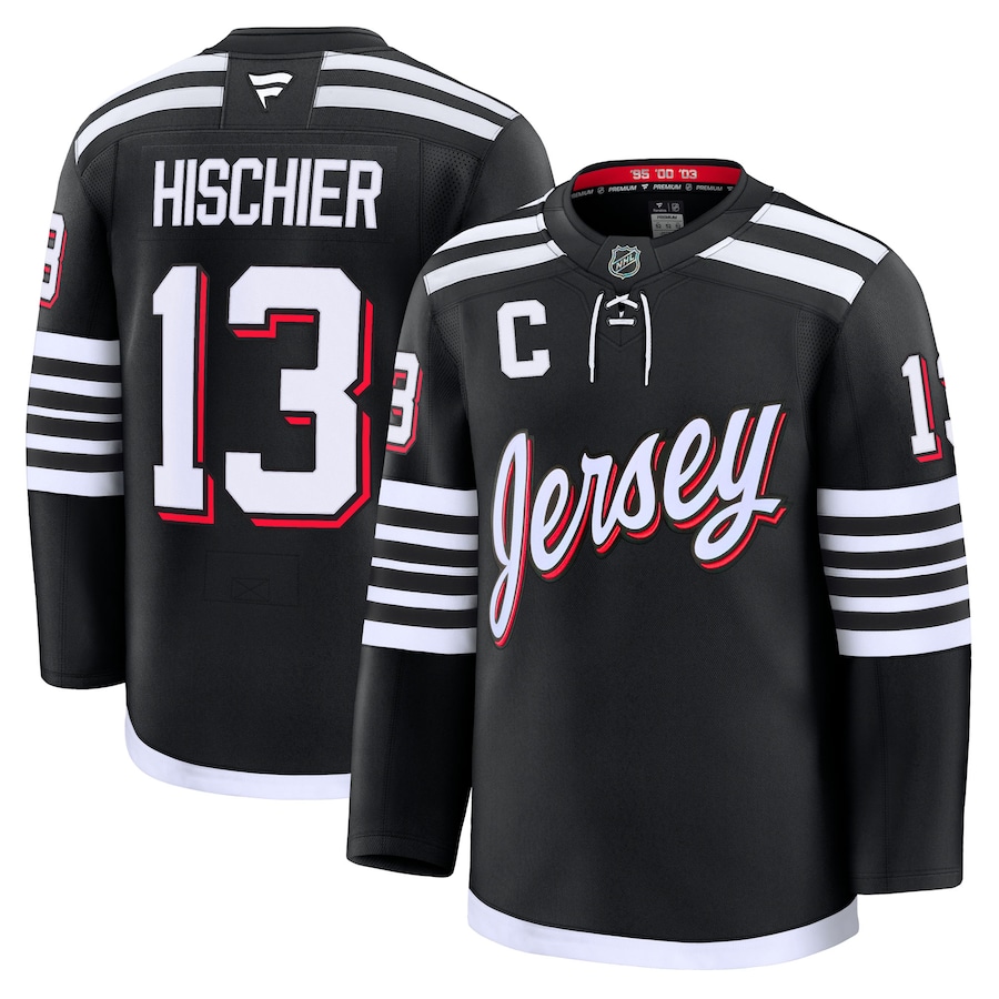 Men's New Jersey Devils Nico Hischier Fanatics Black Alternate Premium Jersey - Ujersey
