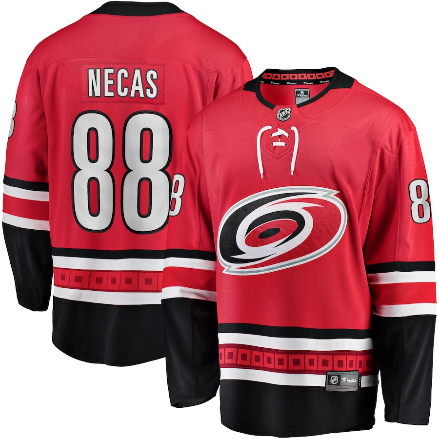 Men's Carolina Hurricanes Martin Necas Fanatics Red Alternate Breakaway Player Jersey - Ujersey