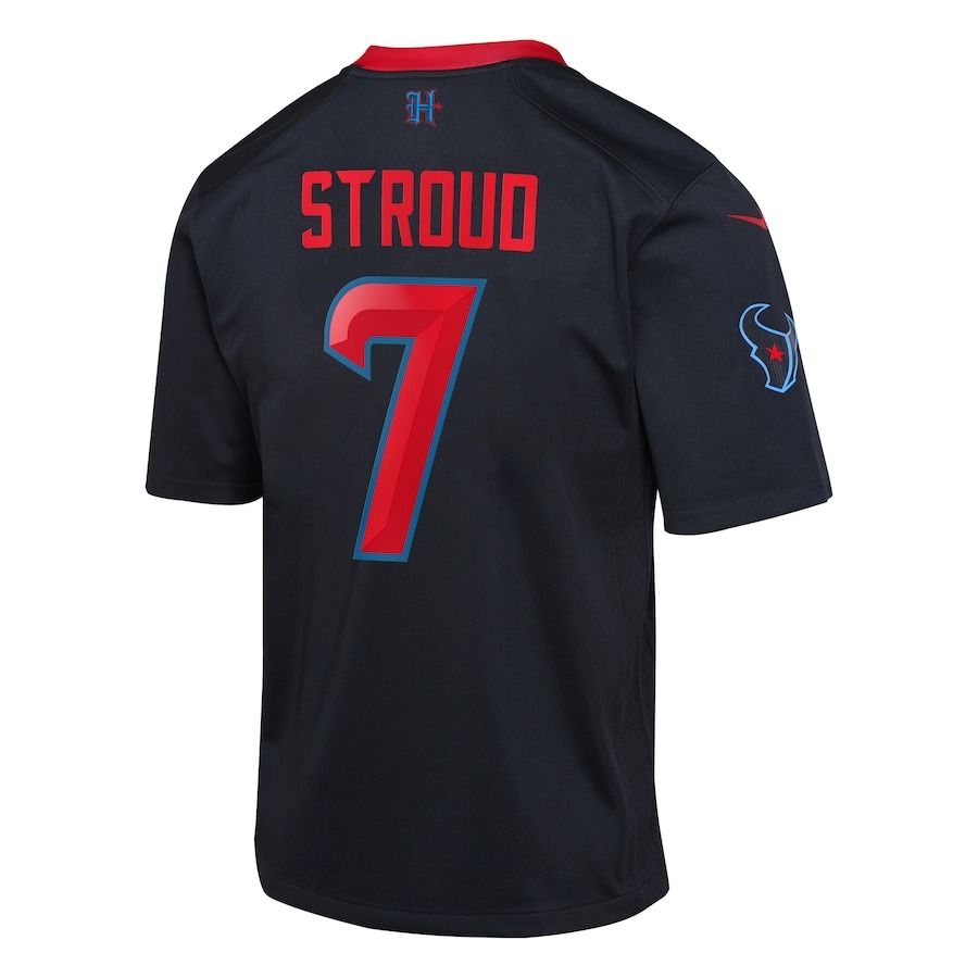 Youth Houston Texans C.J. Stroud Nike Navy 2nd Alternate Game Jersey - Ujersey
