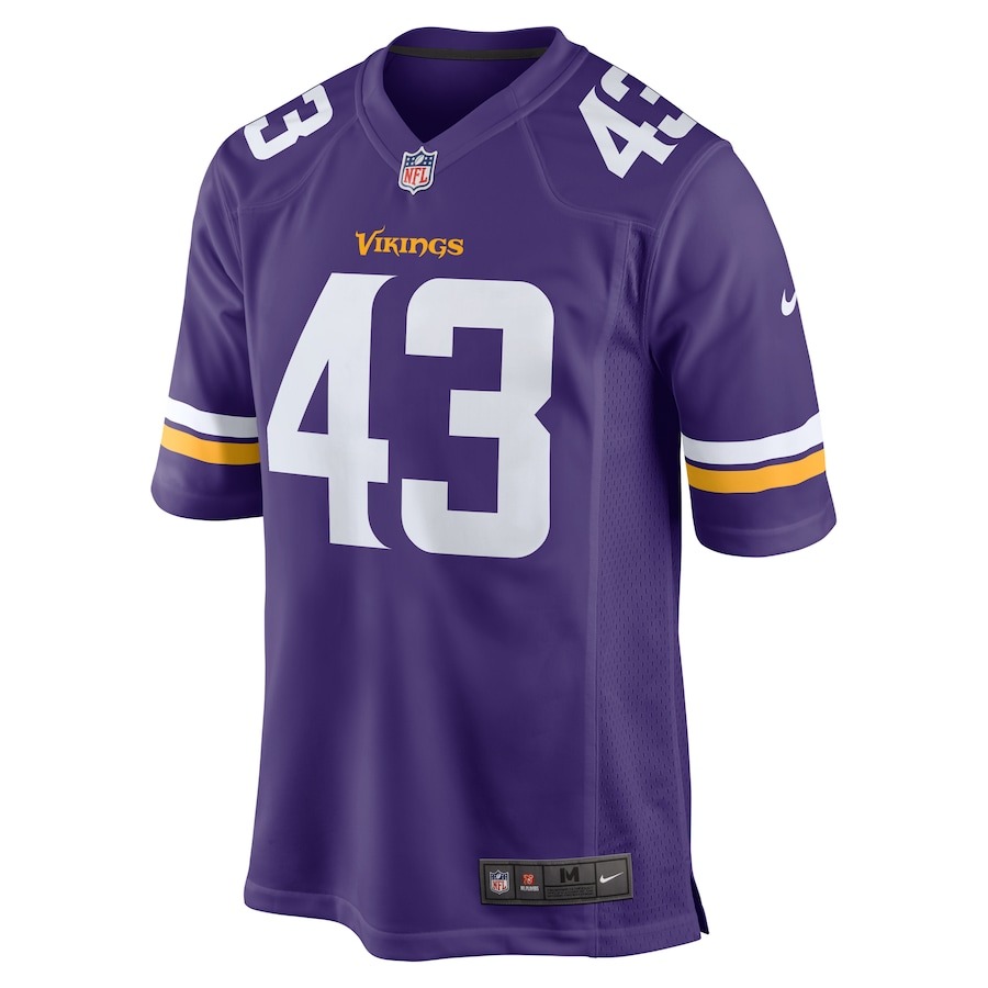 Men's Minnesota Vikings Andrew Van Ginkel Nike  Purple Team Game Jersey - Ujersey