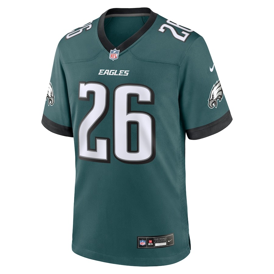 Men's Philadelphia Eagles Saquon Barkley Nike Midnight Green Game Player Jersey - Ujersey
