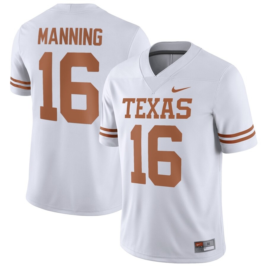 Arch Manning Texas Longhorns Nike NIL Replica Football Jersey - White - Ujersey