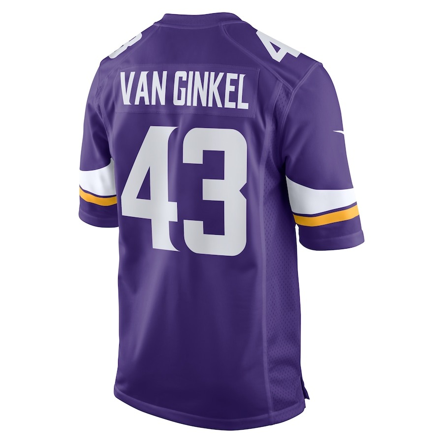Men's Minnesota Vikings Andrew Van Ginkel Nike  Purple Team Game Jersey - Ujersey