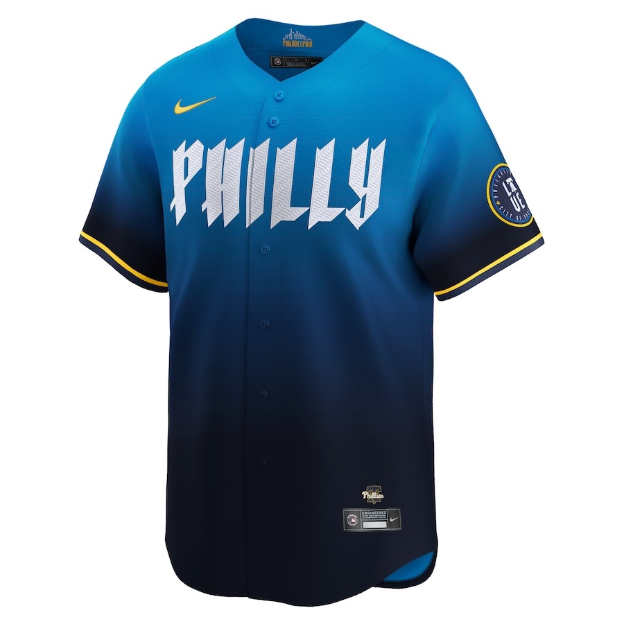 Men's Philadelphia Phillies Bryce Harper Nike Blue 2024 City Connect Limited Player Jersey - Ujersey
