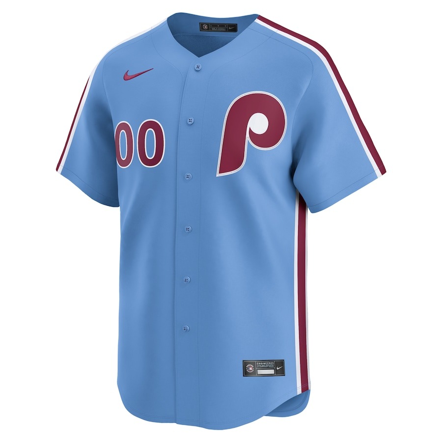 Men's Philadelphia Phillies  Nike Light Blue  Alternate Limited Custom Jersey - Ujersey