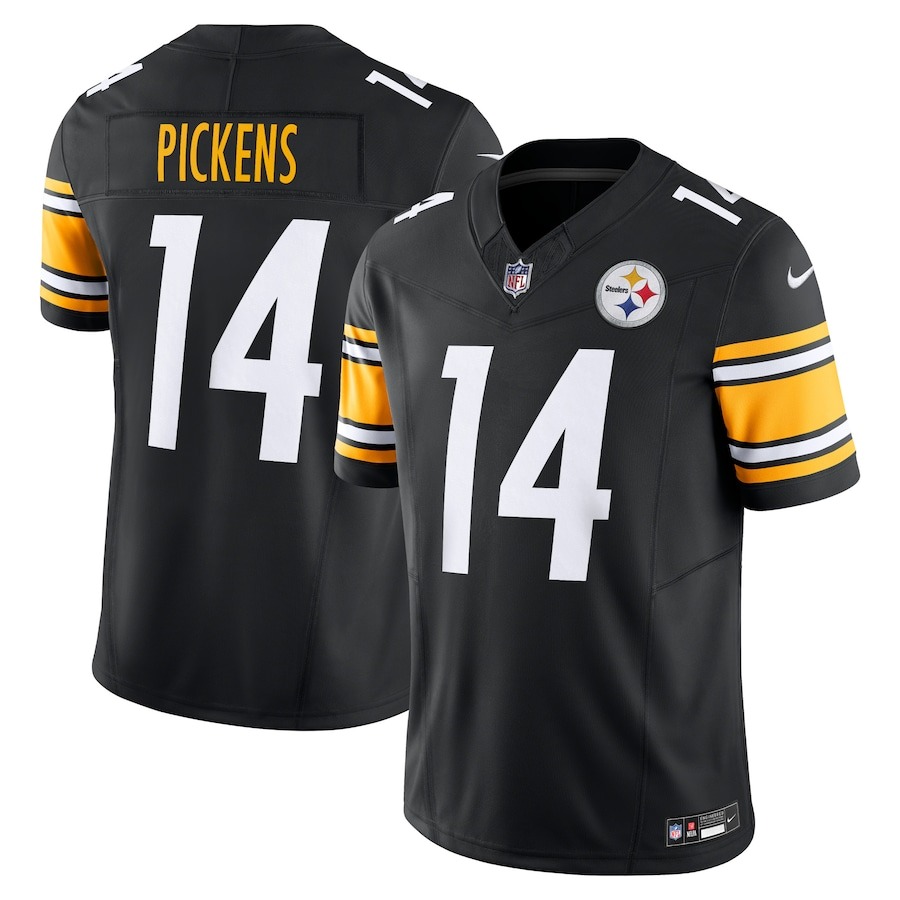 Men's Pittsburgh Steelers George Pickens Nike Black Vapor F.U.S.E. Limited Jersey - Ujersey