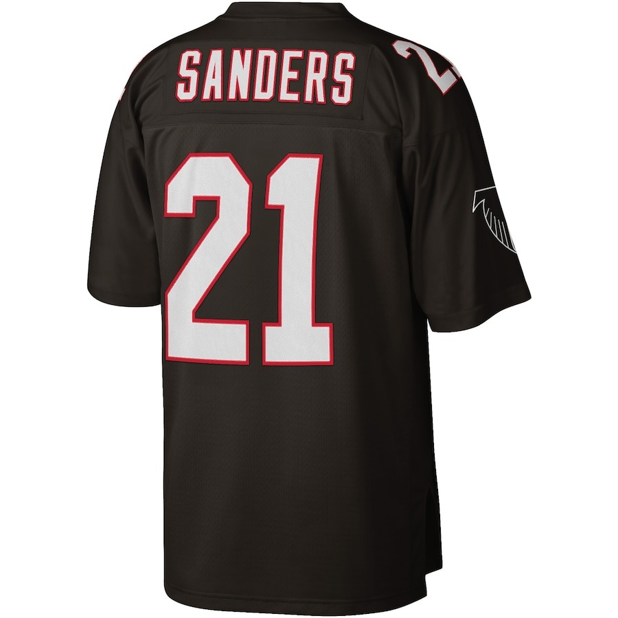 Men's Atlanta Falcons Deion Sanders Mitchell & Ness Black Legacy Replica Jersey - Ujersey