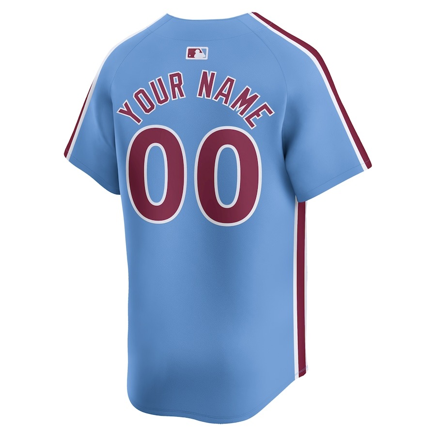 Men's Philadelphia Phillies  Nike Light Blue  Alternate Limited Custom Jersey - Ujersey