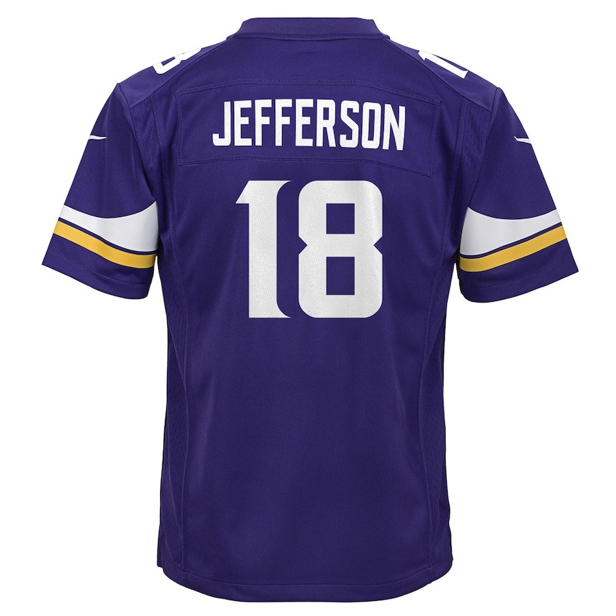 Youth Minnesota Vikings Justin Jefferson Nike Purple Game Jersey - Ujersey