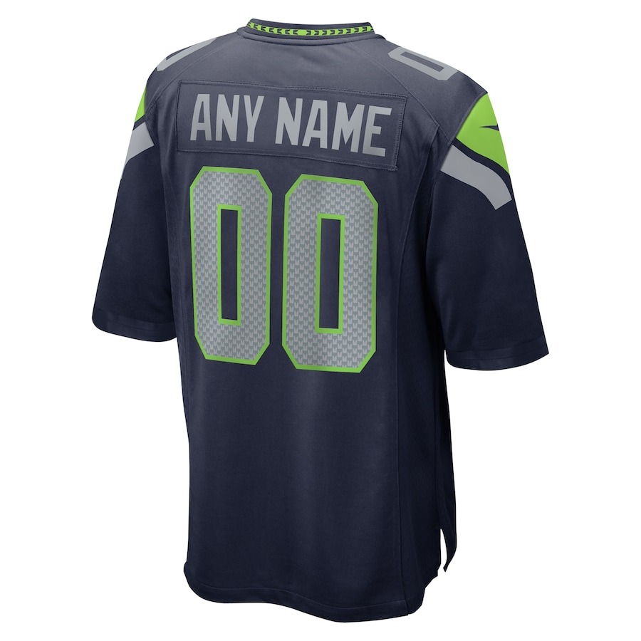 Men's Seattle Seahawks  Nike College Navy Custom Game Jersey - Ujersey