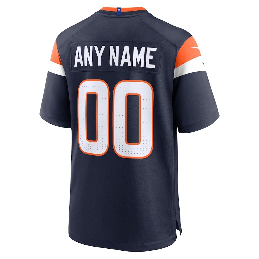Men's Denver Broncos  Nike Navy Alternate Mile High Collection Custom Game Jersey - Ujersey