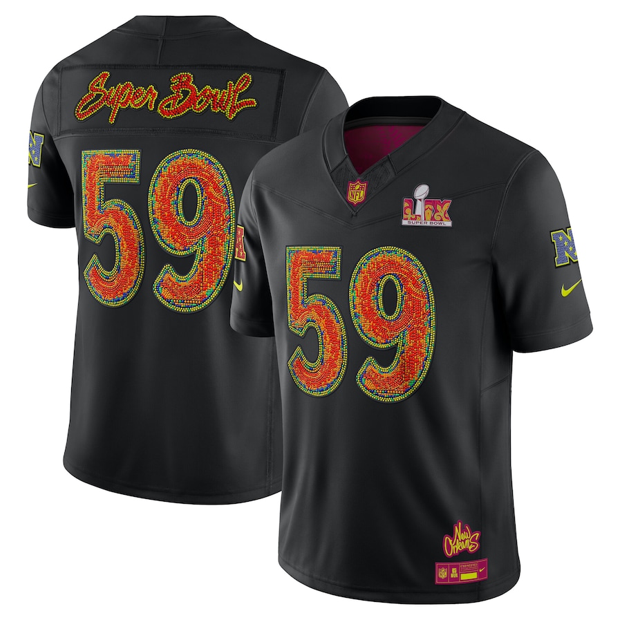 Men's Nike Black Super Bowl LIX Limited Jersey - Ujersey