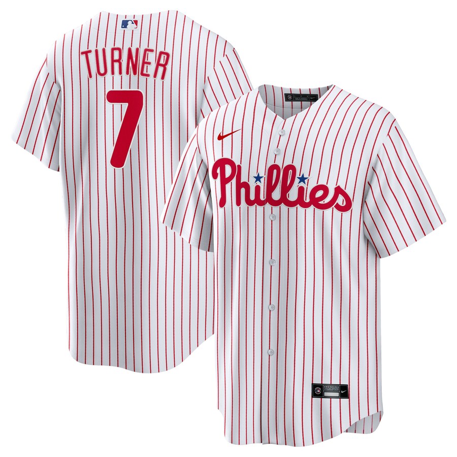Youth Philadelphia Phillies Trea Turner Nike White Alternate Replica Player Jersey - Ujersey