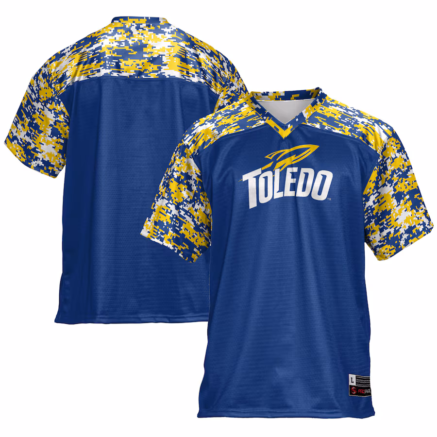 Men's GameDay Greats Navy Toledo Rockets Football Jersey - Ujersey