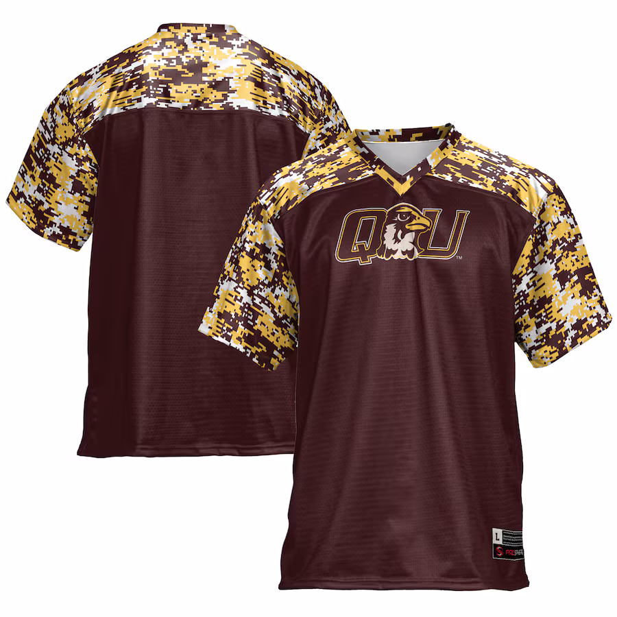 Men's GameDay Greats Brown Quincy Hawks Football Jersey - Ujersey