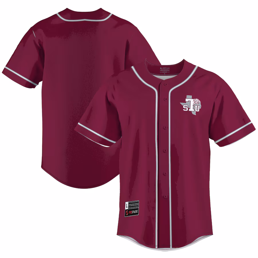 Men's GameDay Greats  Maroon Texas Southern Tigers  Lightweight Baseball Jersey - Ujersey