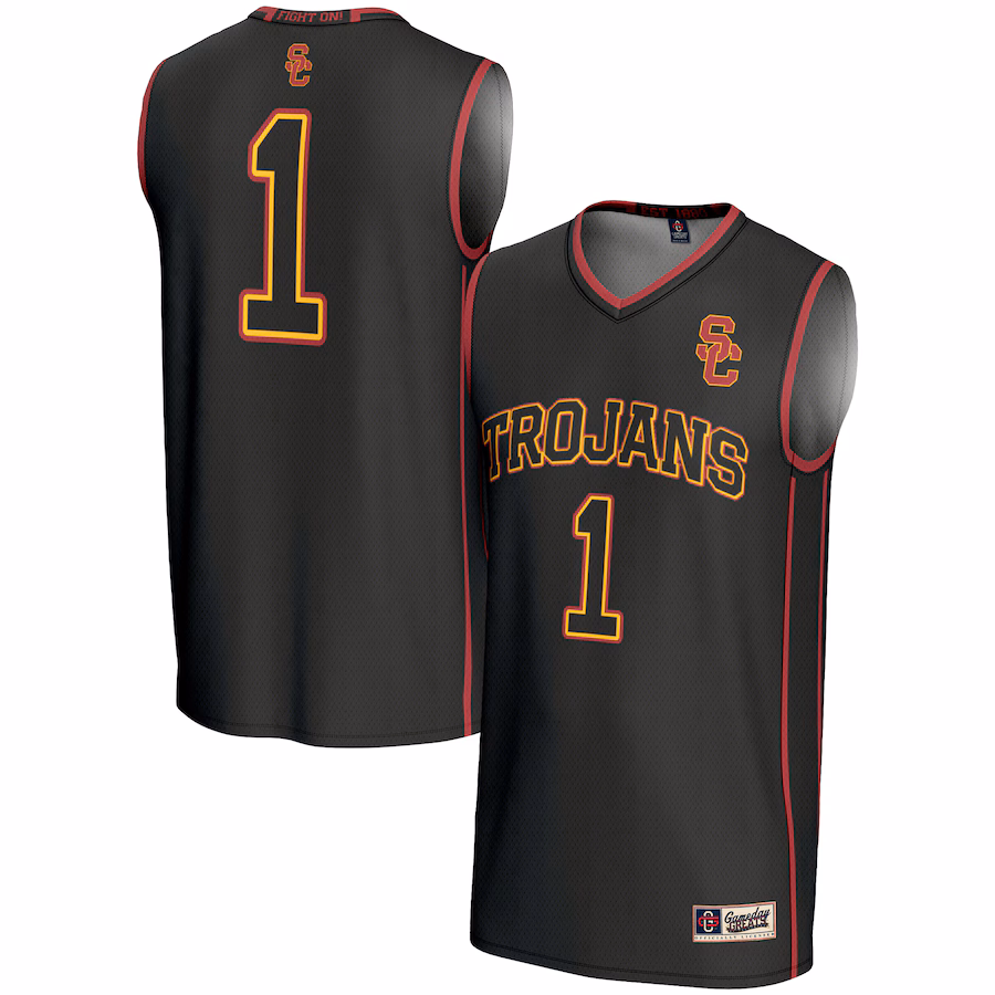 Unisex GameDay Greats #1 Black USC Trojans Lightweight Basketball Jersey - Ujersey