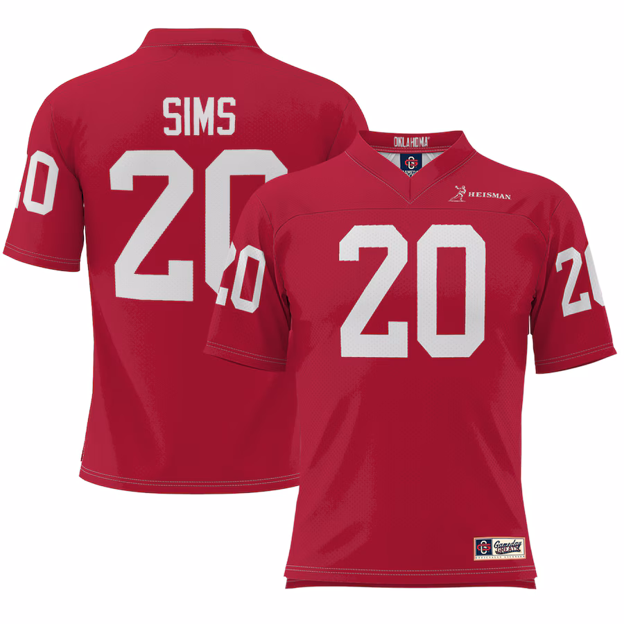 Youth Billy Sims Crimson Oklahoma Sooners Heisman Football Jersey - Ujersey