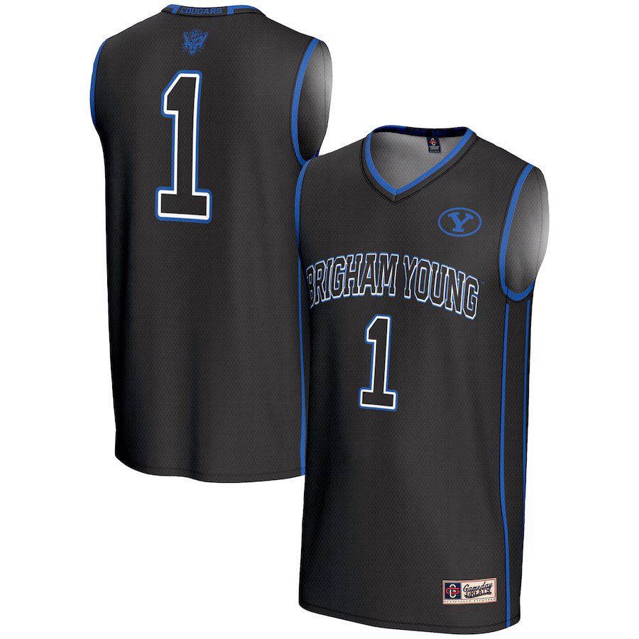 Youth GameDay Greats Black #1 BYU Cougars Lightweight Basketball Jersey - Ujersey