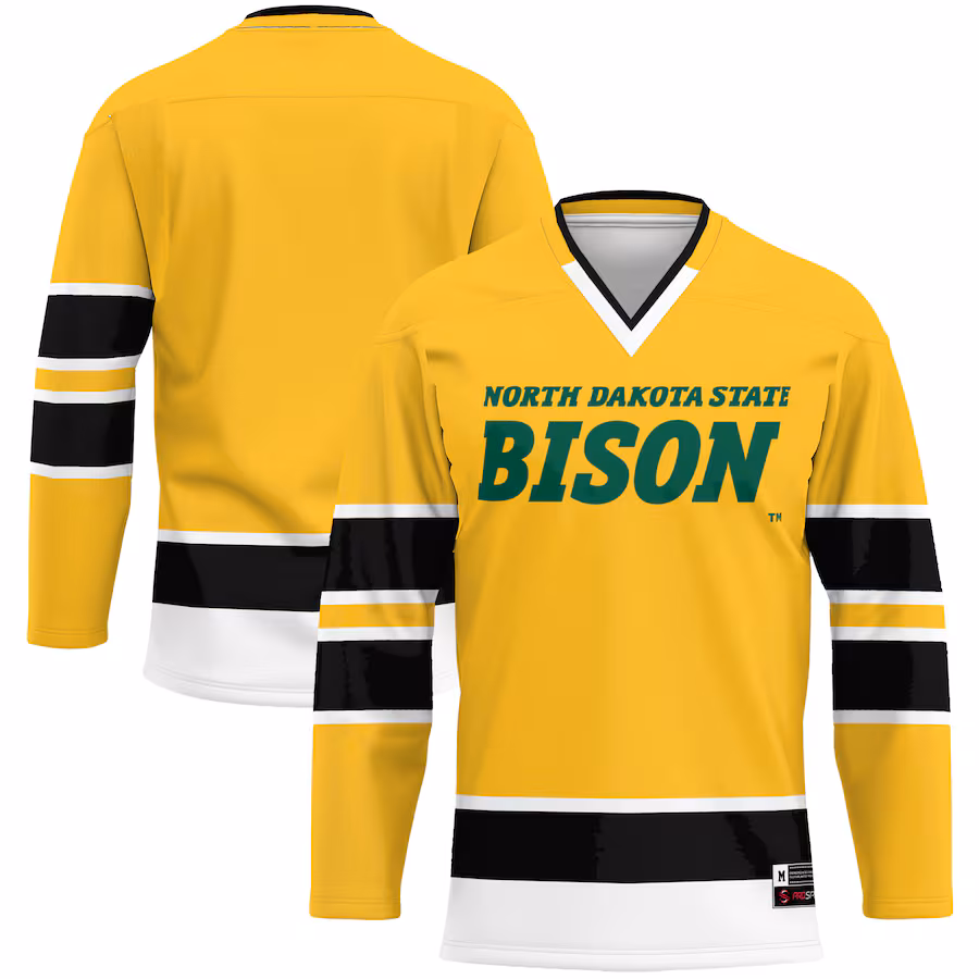 Men's GameDay Greats Green NDSU Bison Hockey Jersey - Ujersey