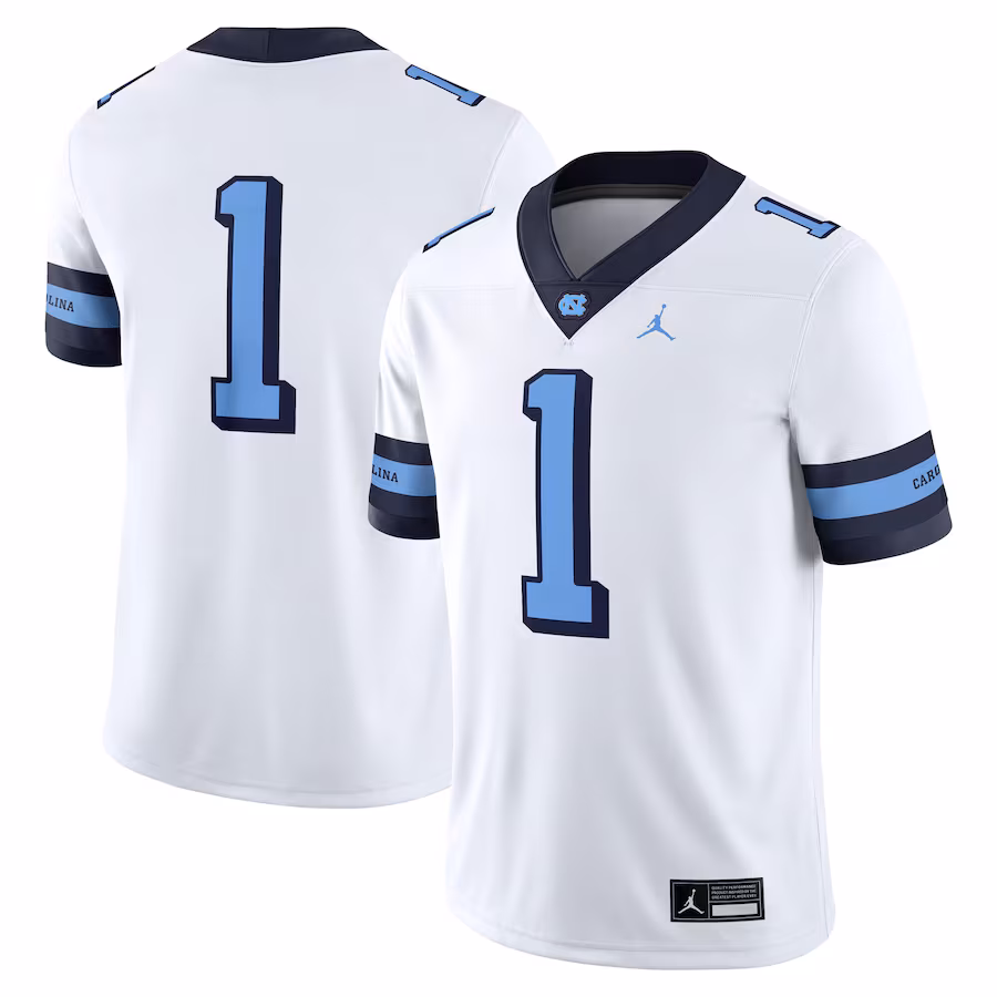 Youth Jordan Brand #1 White North Carolina Tar Heels Alternate Game Jersey - Ujersey