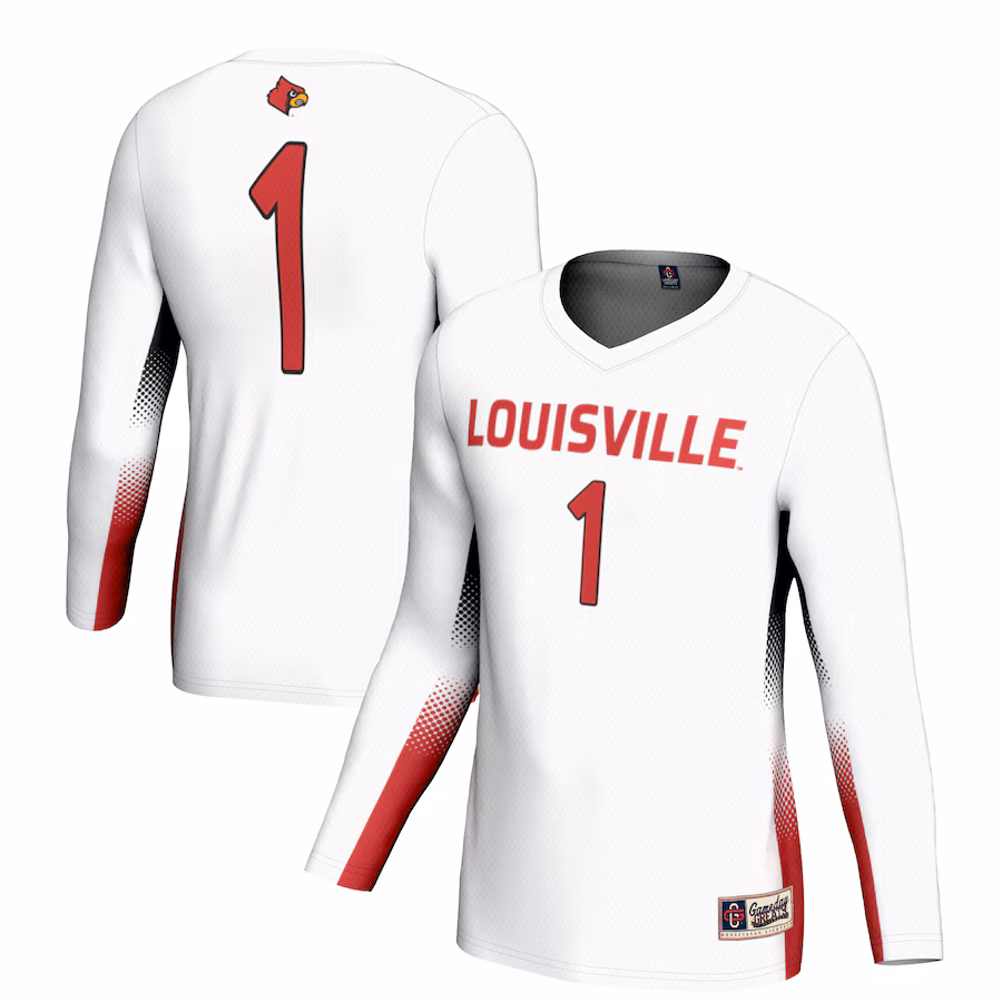 Youth GameDay Greats #1 White Louisville Cardinals Lightweight Women's Volleyball Jersey - Ujersey