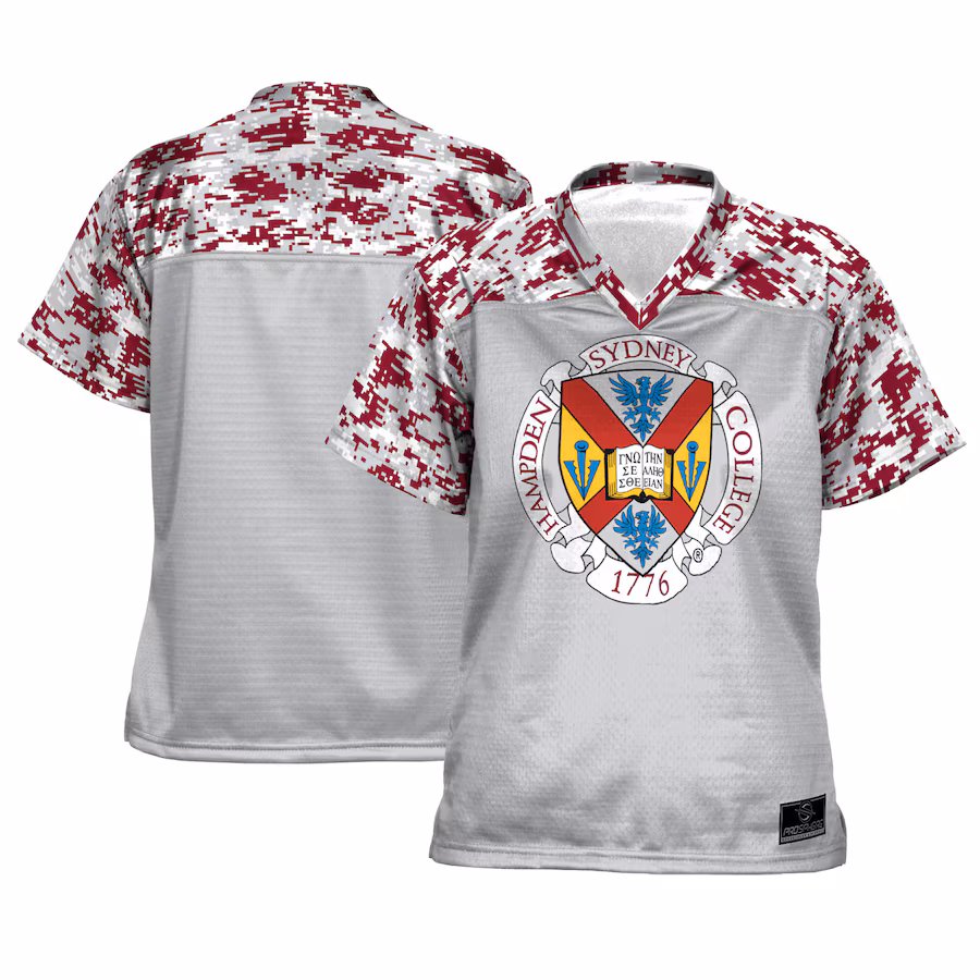 Women's ProSphere  Gray Hampden-Sydney College Tigers  Camo Football Jersey - Ujersey