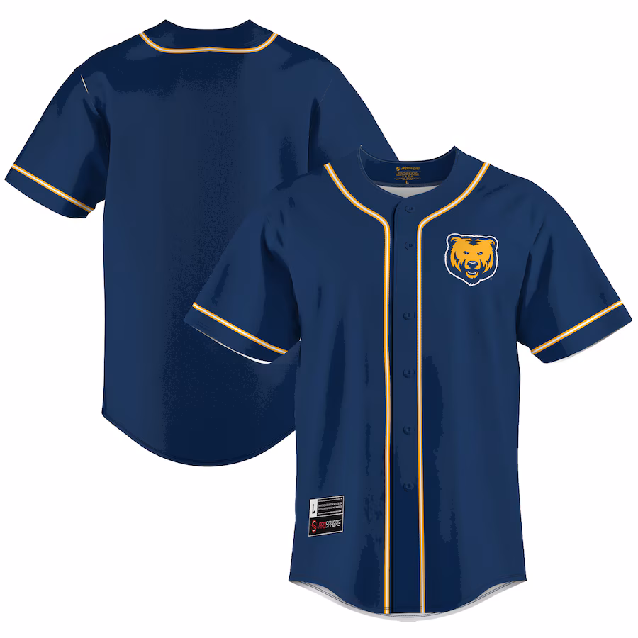 Men's GameDay Greats  Blue Northern Colorado Bears  Lightweight Baseball Jersey - Ujersey