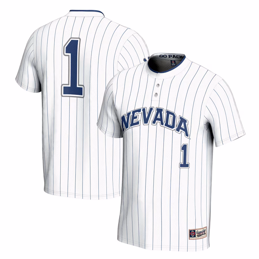 Youth GameDay Greats #1 White Nevada Wolf Pack Lightweight Softball Jersey - Ujersey