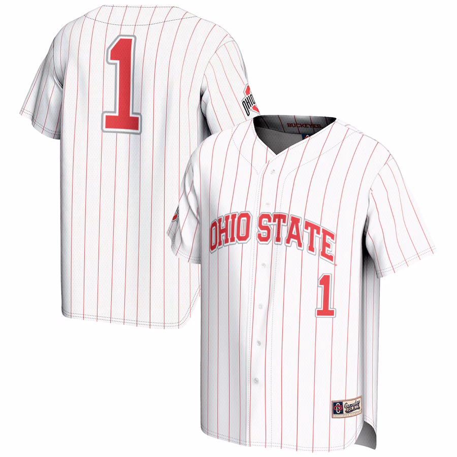 Youth GameDay Greats #1 White Ohio State Buckeyes Lightweight Baseball Jersey - Ujersey